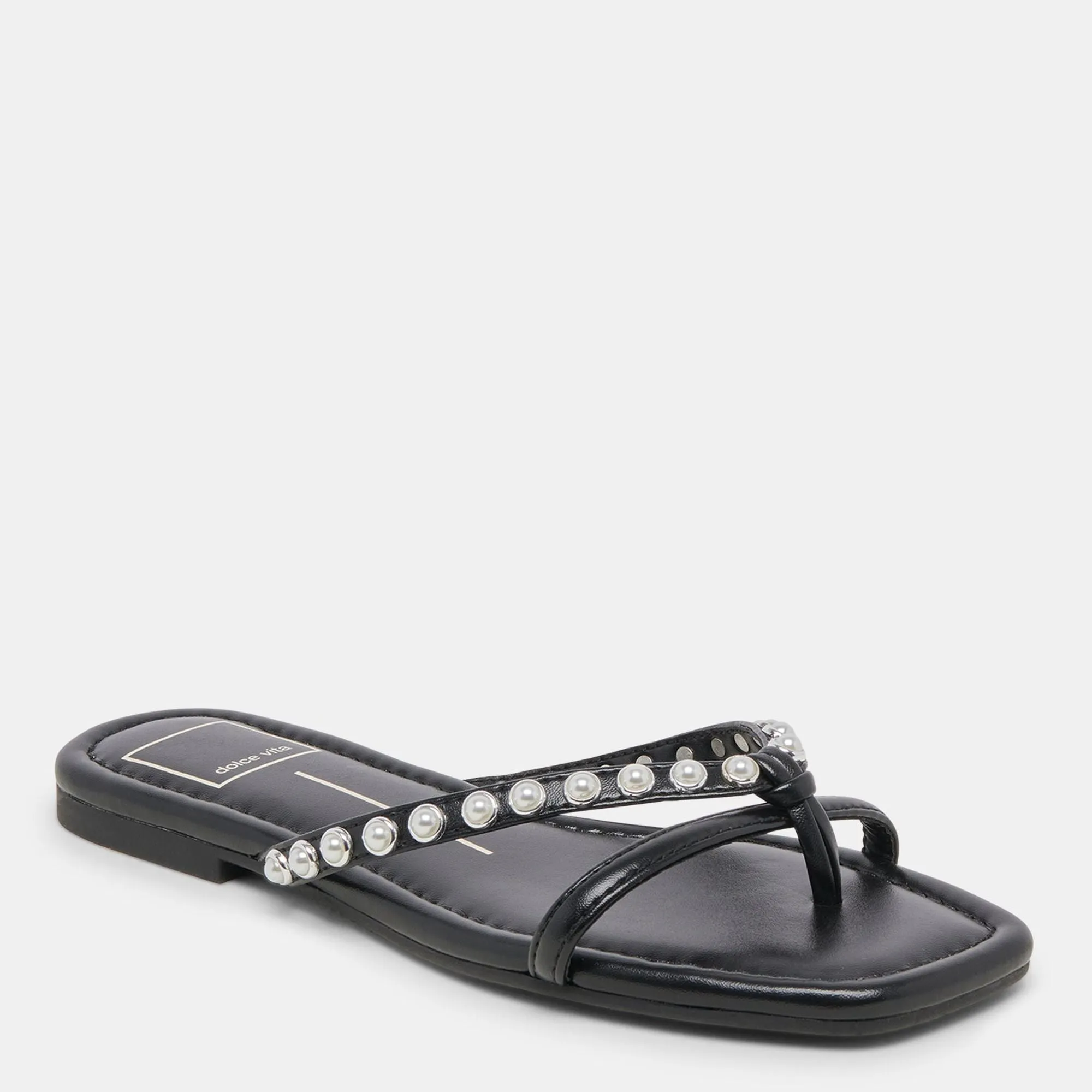Lucca Pearl Sandals Black Pearls