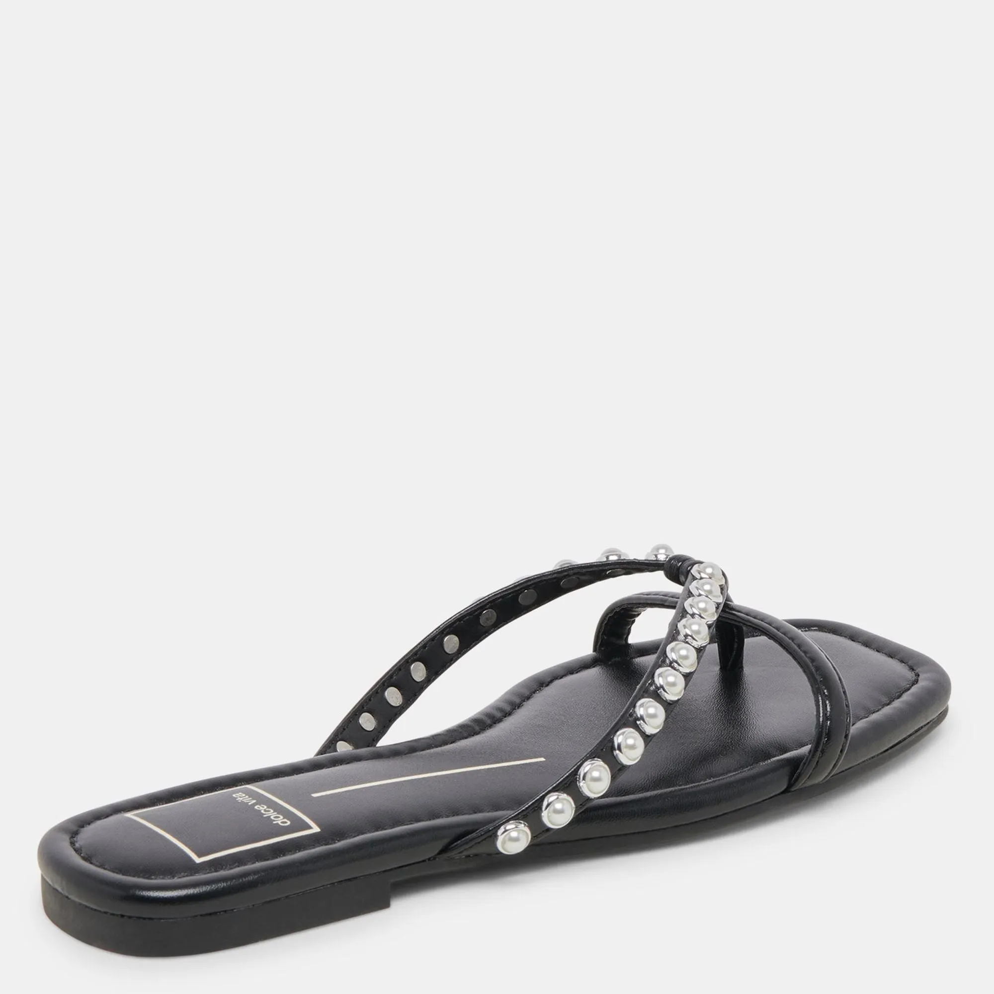 Lucca Pearl Sandals Black Pearls
