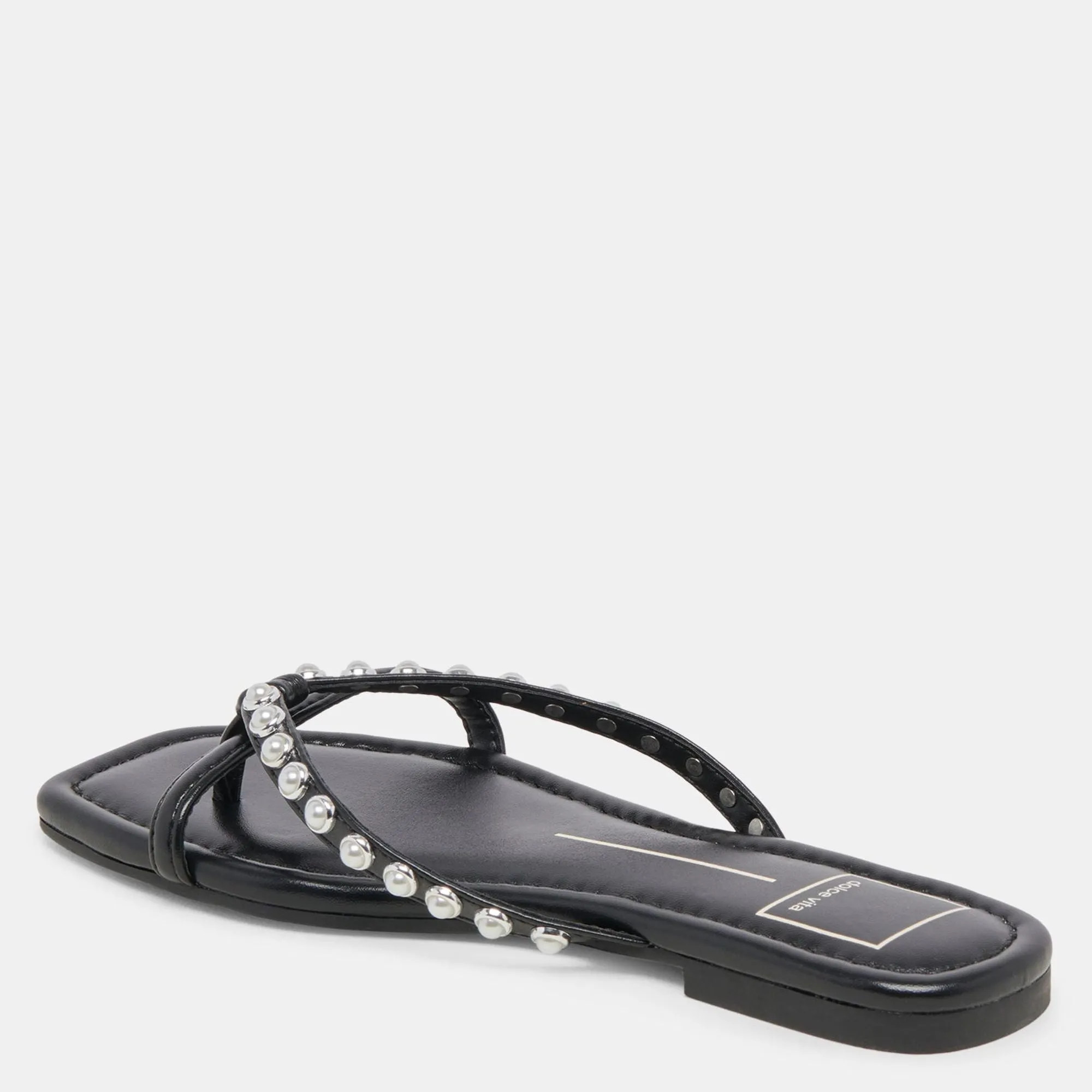 Lucca Pearl Sandals Black Pearls