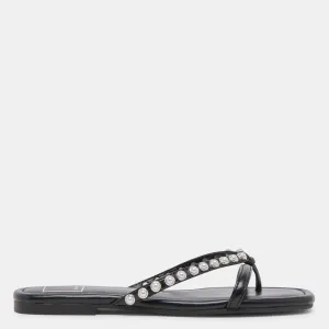 Lucca Pearl Sandals Black Pearls