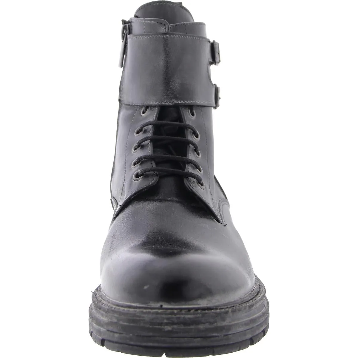 Luciano Mens Zip Up Laces Combat & Lace-Up Boots