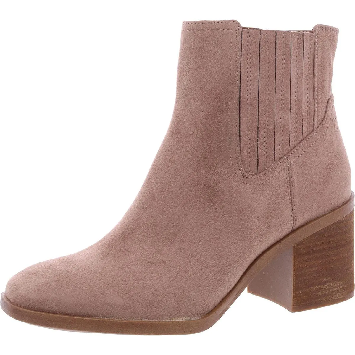 Lucinda Womens Faux Suede Square Toe Ankle Boots