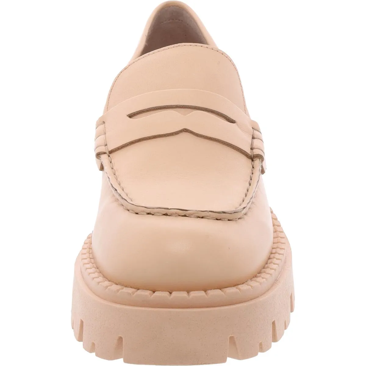 Lyra Womens Leather Platform Loafers