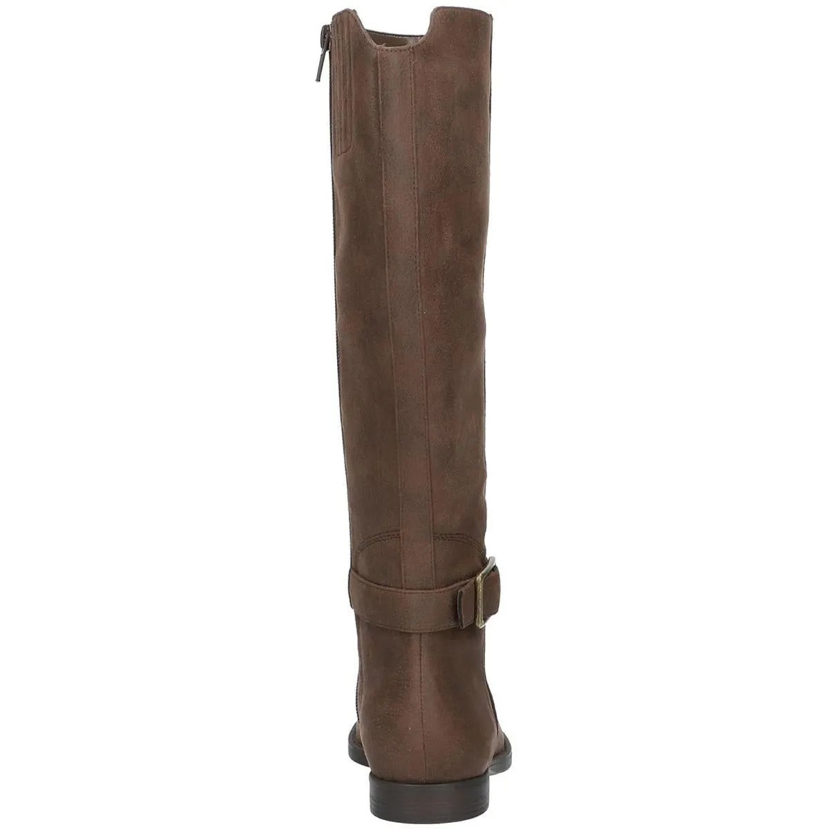 Makayla Womens Faux Suede Buckle Mid-Calf Boots