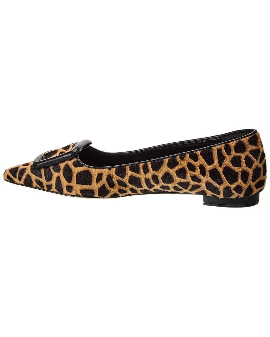 Manolo Blahnik Maysale Haircalf Flat