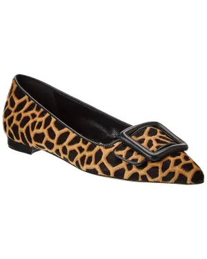 Manolo Blahnik Maysale Haircalf Flat