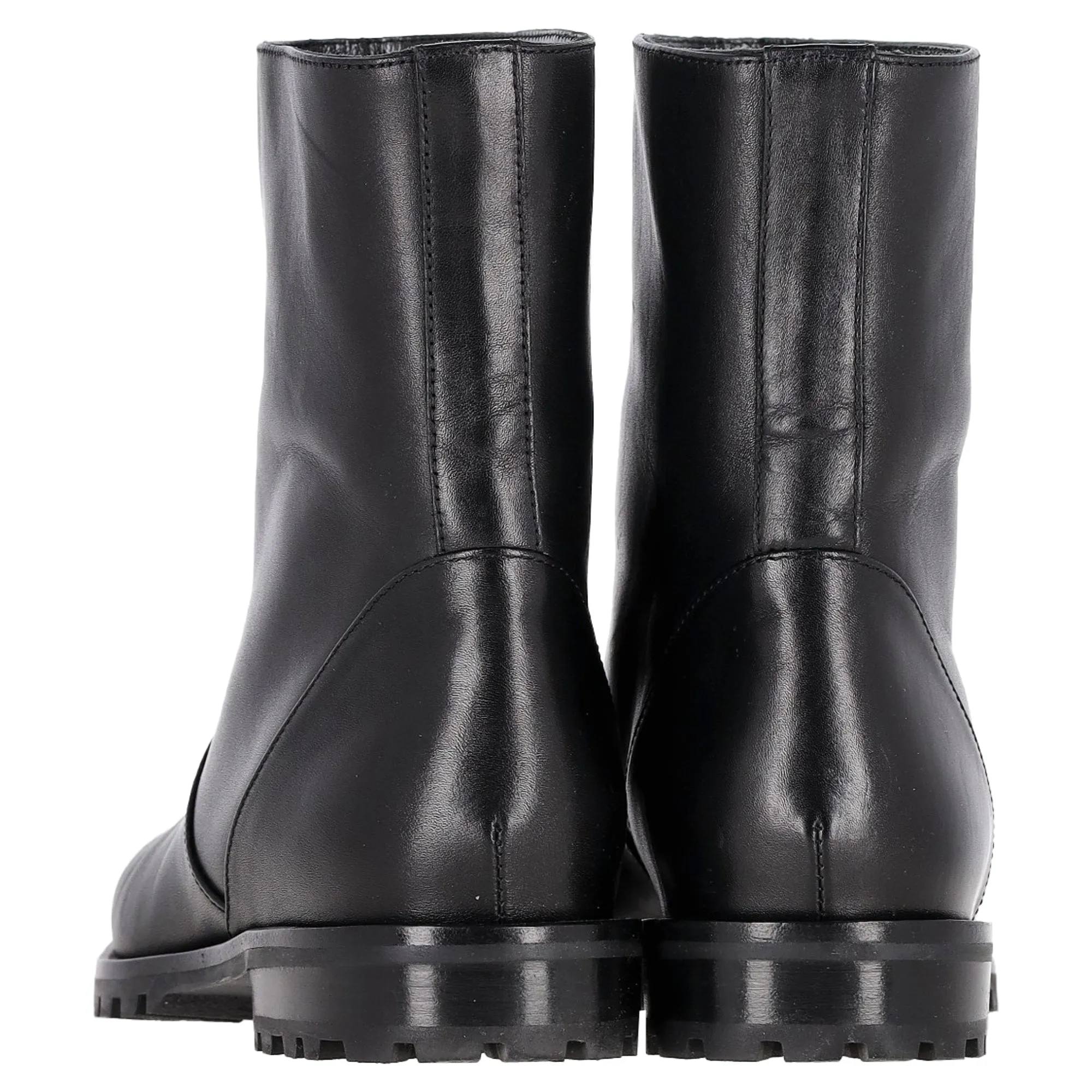 Manolo Blahnik Motosa Ankle Boots in Black Calf Leather