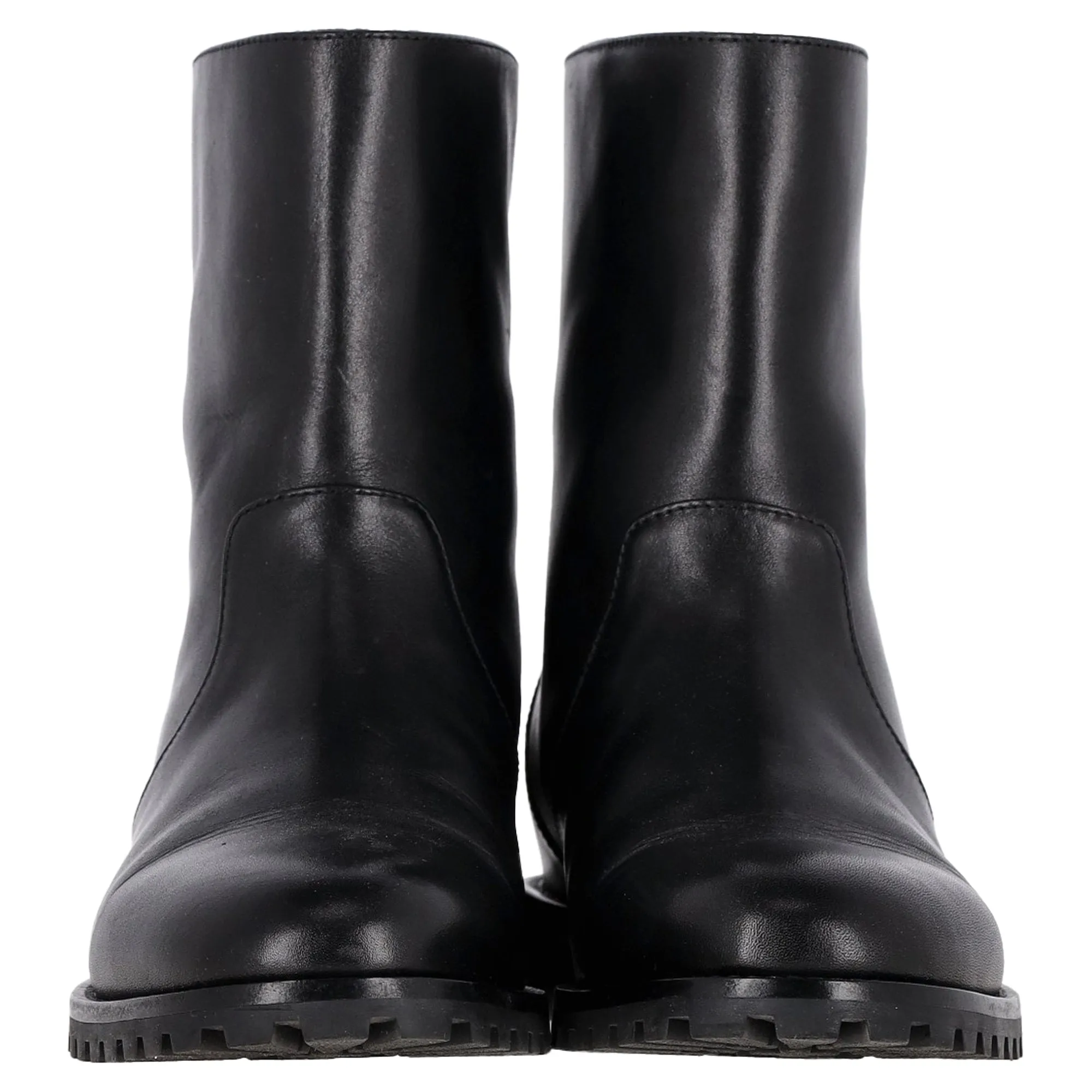 Manolo Blahnik Motosa Ankle Boots in Black Calf Leather