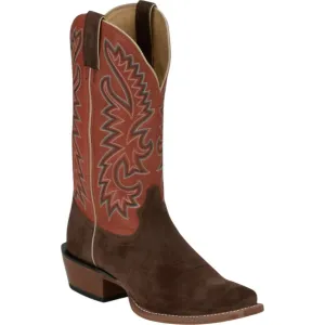 Men's 11" Wide Square Toe Boots In Guy Brown/orange