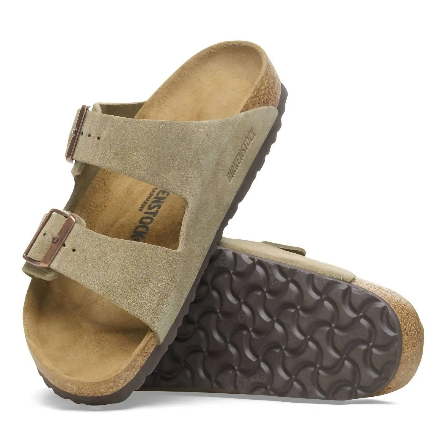 Men's Arizona Suede Sandal In Taupe