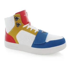 Men's Cesario Lux Sneakers In White/red/blue