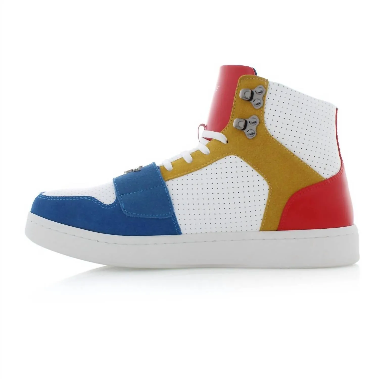 Men's Cesario Lux Sneakers In White/red/blue
