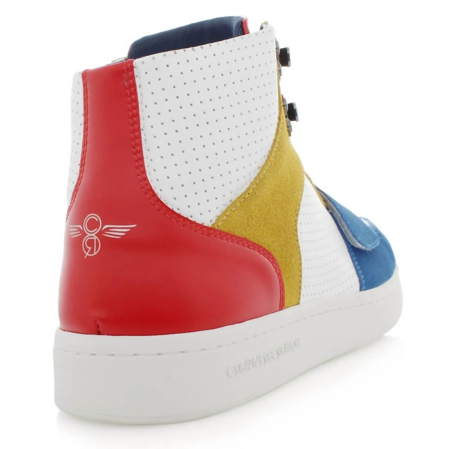 Men's Cesario Lux Sneakers In White/red/blue