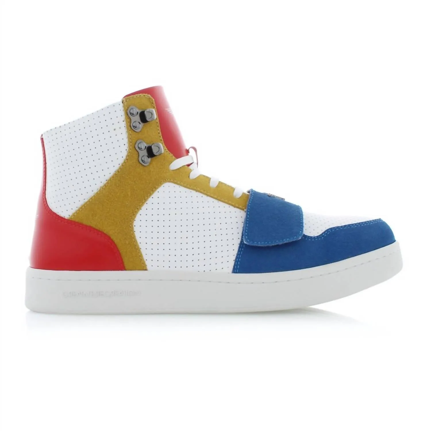 Men's Cesario Lux Sneakers In White/red/blue