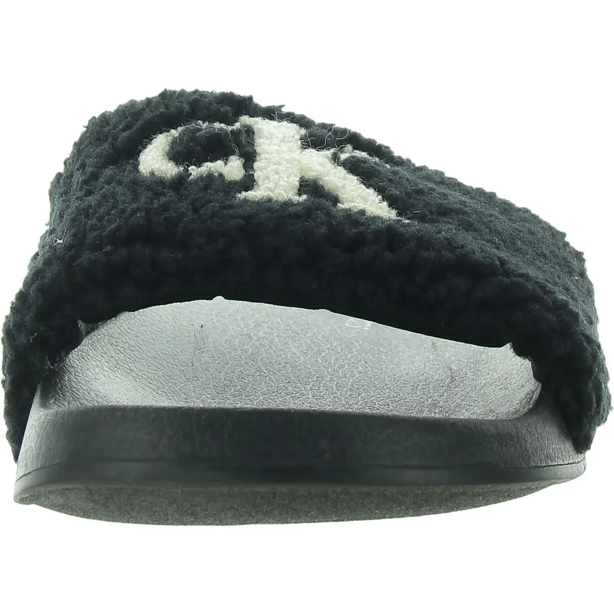 Mens Faux Fur Slide Sandals