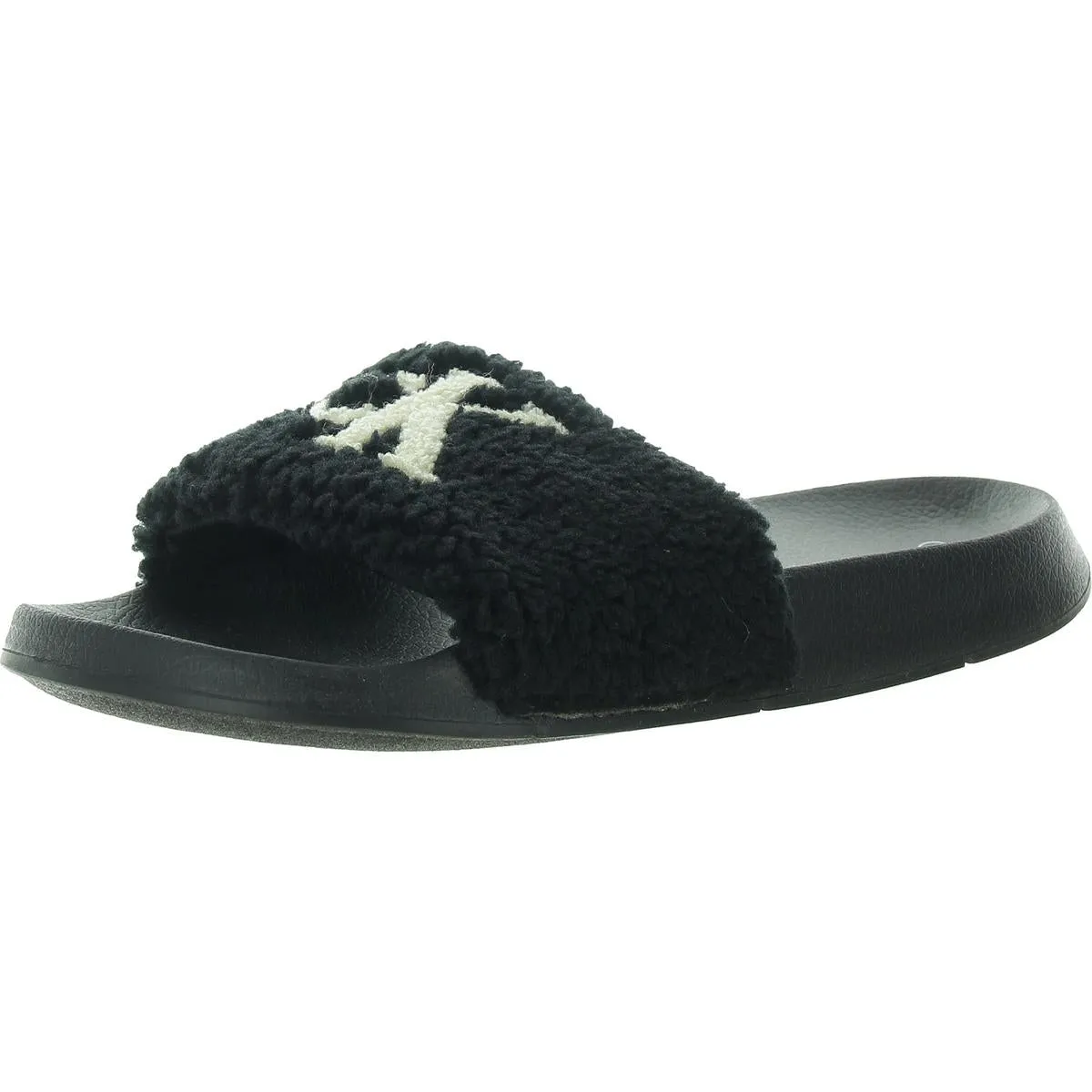 Mens Faux Fur Slide Sandals
