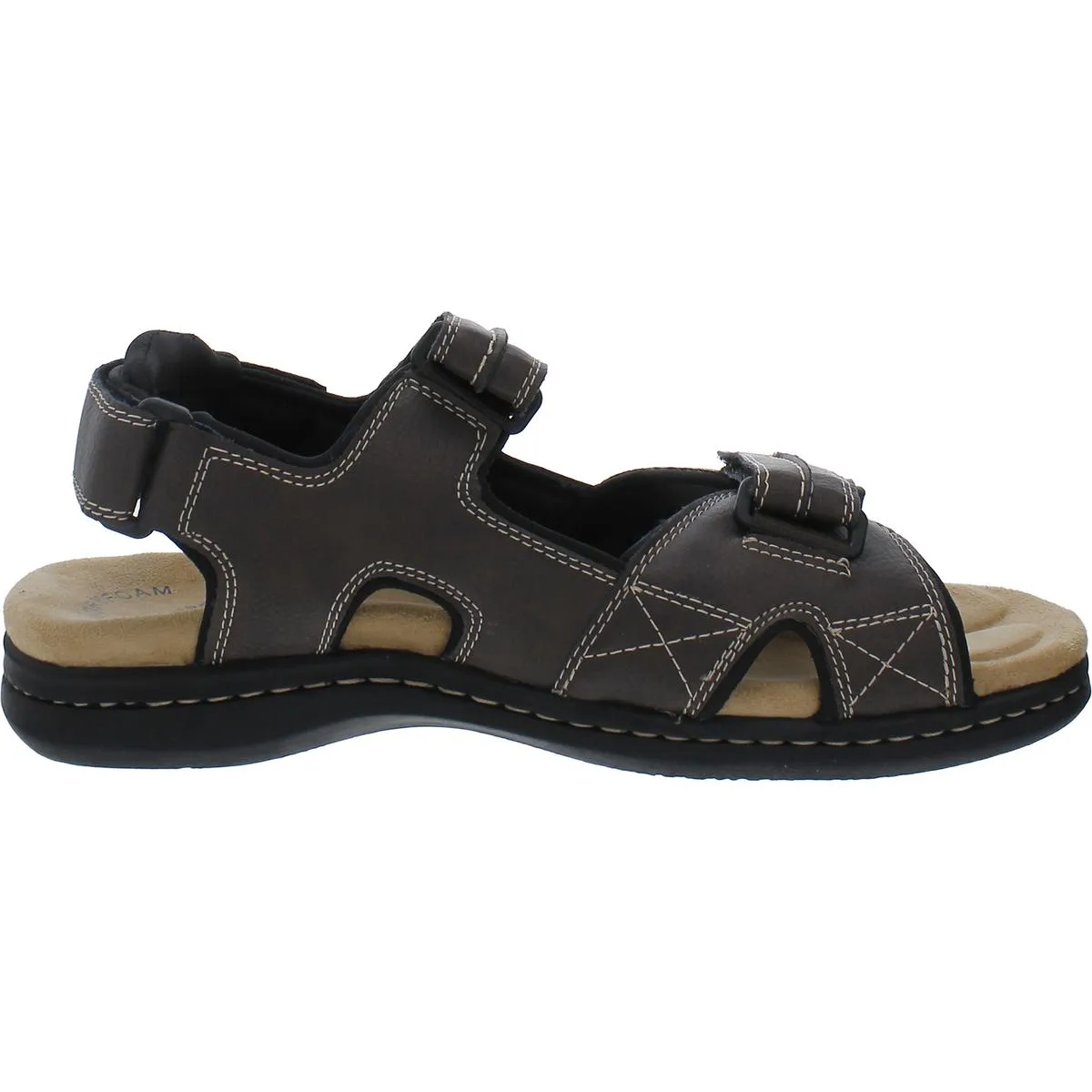 Mens Faux Leather Adjustable Sport Sandals