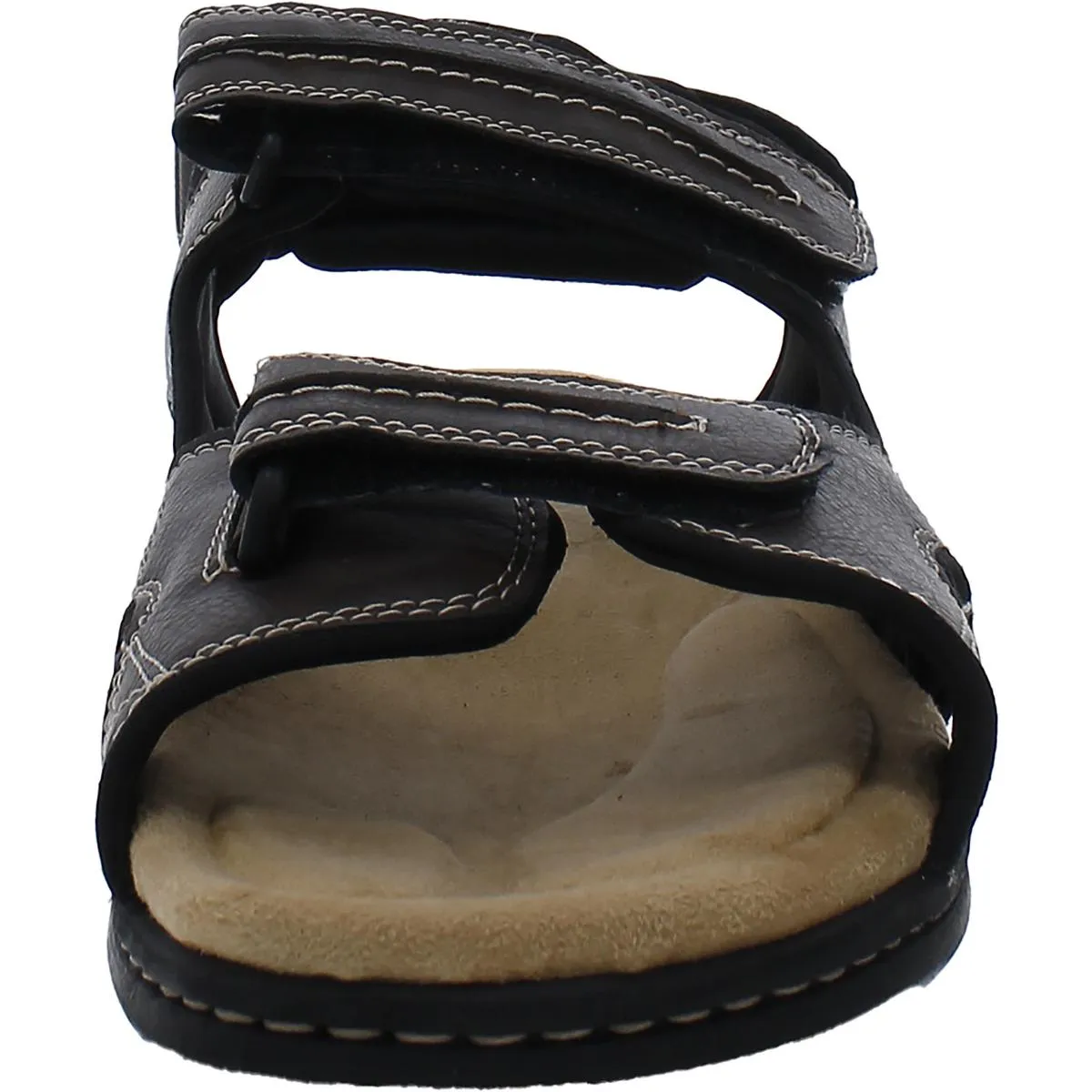 Mens Faux Leather Adjustable Sport Sandals