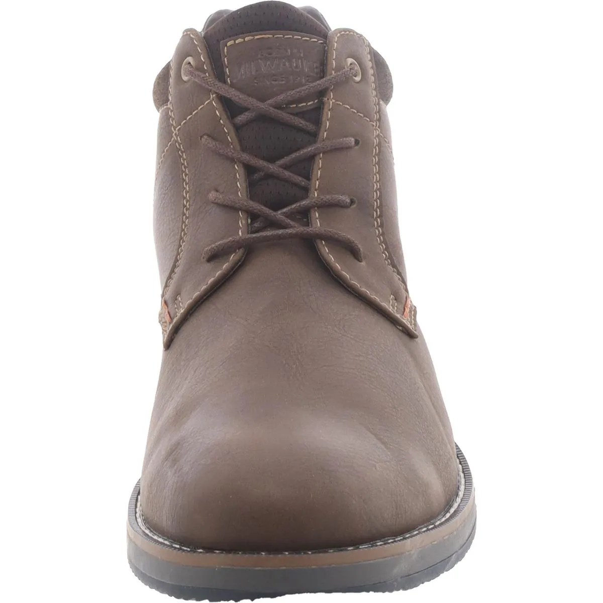 Mens Faux Leather Comfort Insole Ankle Boots