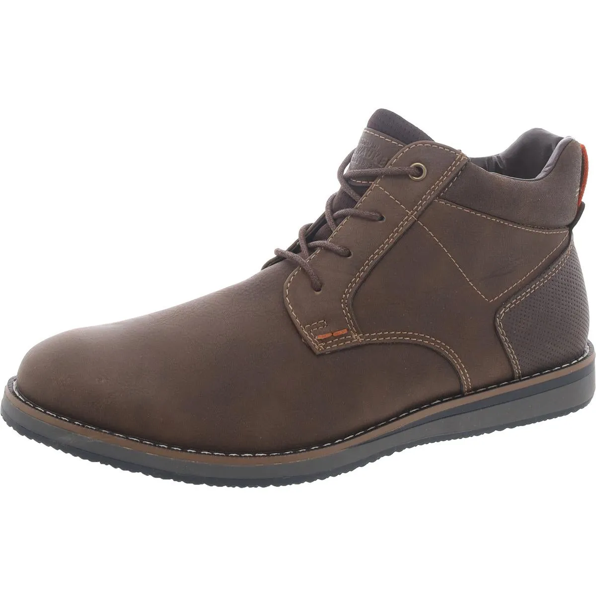 Mens Faux Leather Comfort Insole Ankle Boots