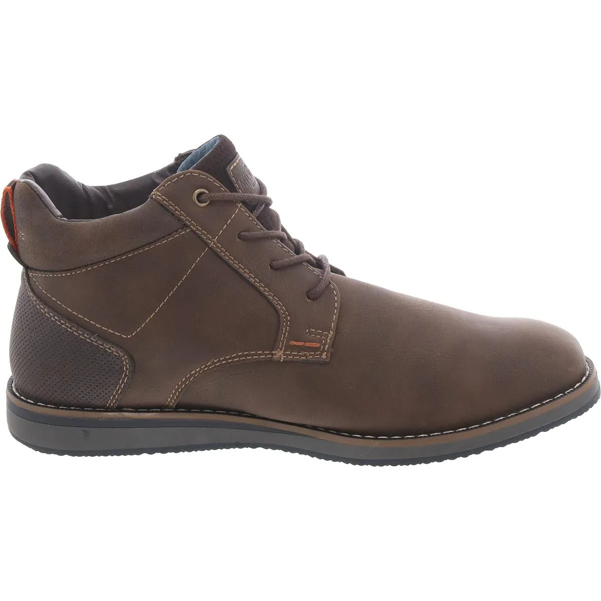 Mens Faux Leather Comfort Insole Ankle Boots