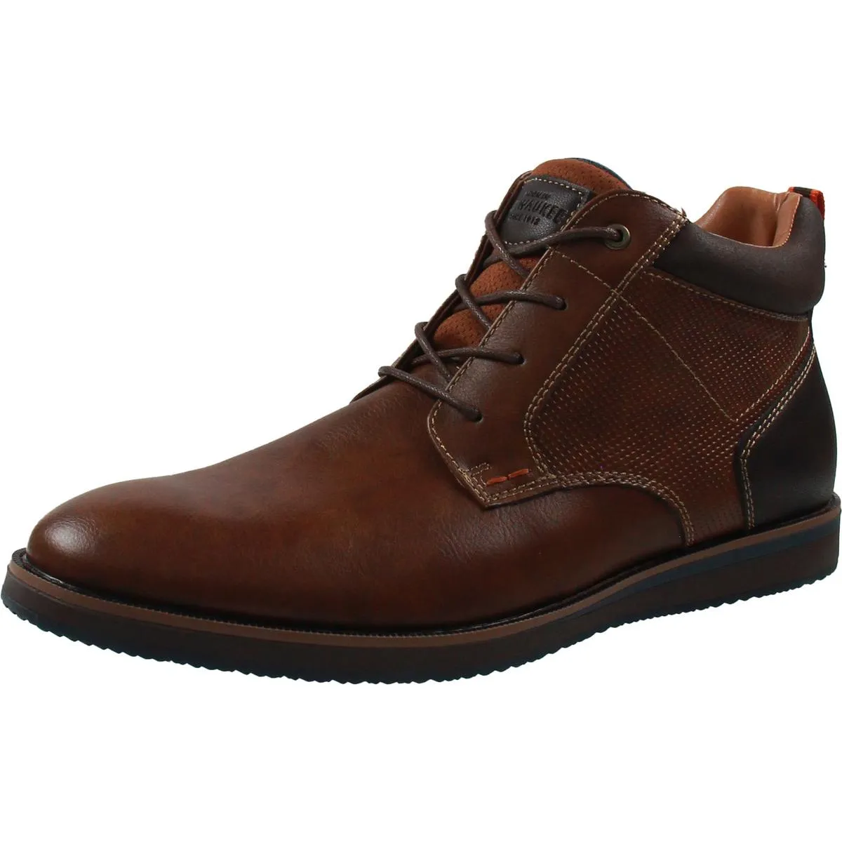 Mens Faux Leather Comfort Insole Ankle Boots