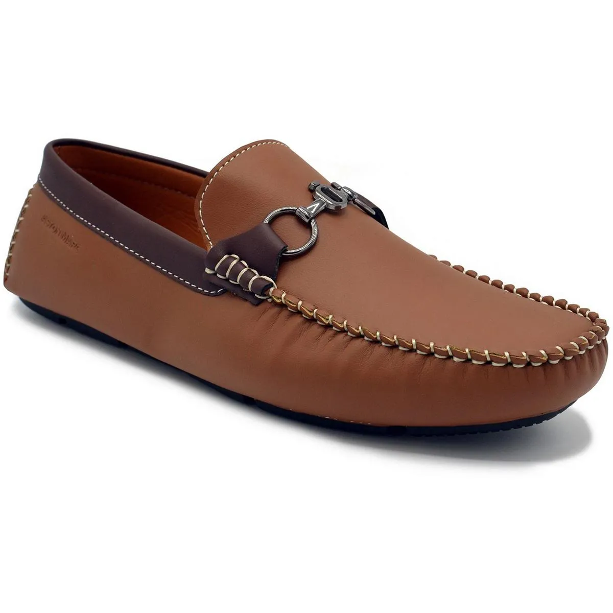 Mens Faux Leather Slip-On Driving Moccasins
