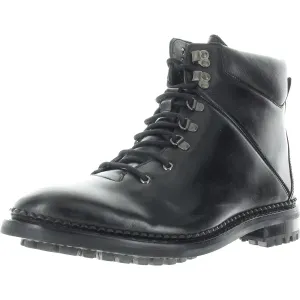 Mens Lace-Up Leather Hiking Boots