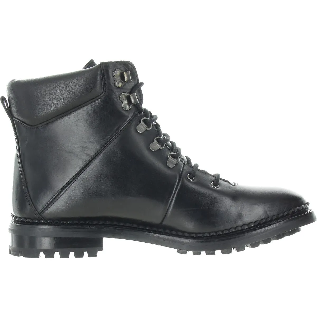 Mens Lace-Up Leather Hiking Boots