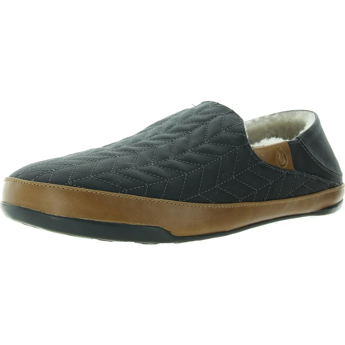 Mens Mixed Media Leather Slip-on Shoes