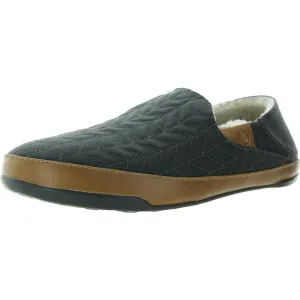 Mens Mixed Media Leather Slip-on Shoes