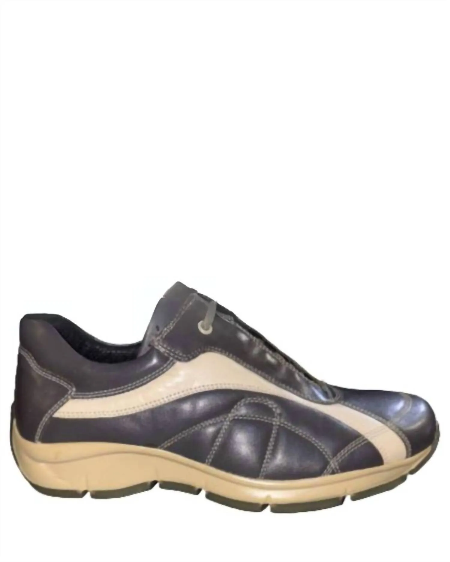 Men's Slip On Walking Shoes In Black/beige