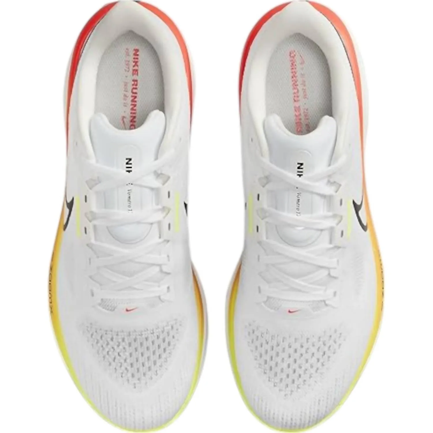 Men's Vomero 17 Sneaker In White/black-Bright Crimson-Volt