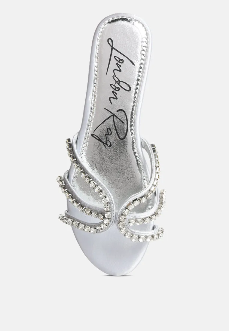 mezzie dimante strap  flat sandals