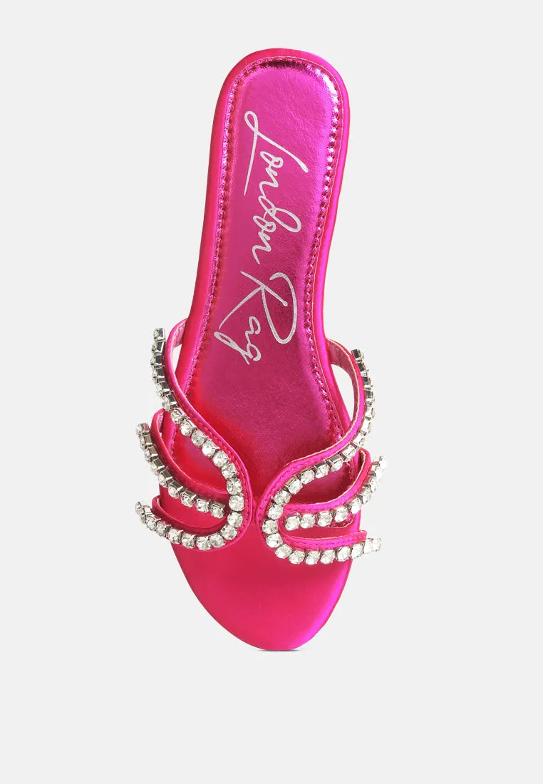 mezzie dimante strap  flat sandals
