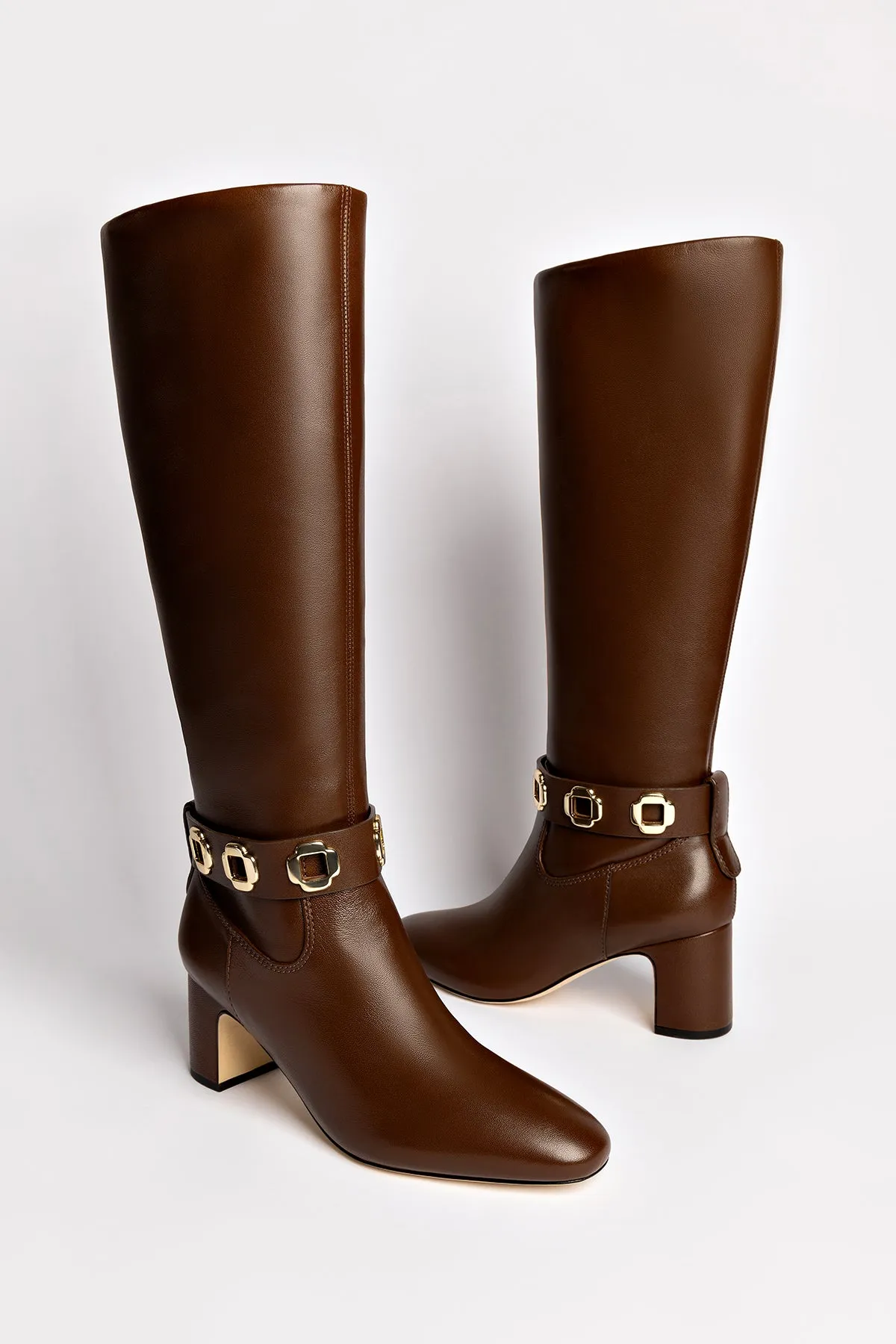 Milan Block Boot In Cognac Leather