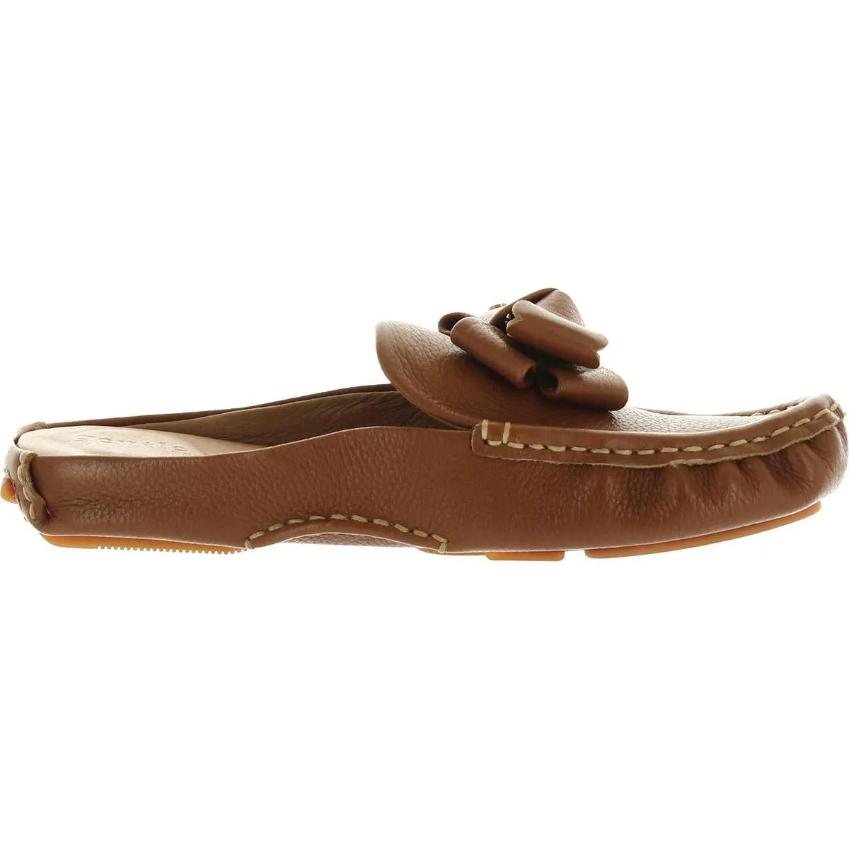 Mina Bow Driver Mule Womens Leather Slip On Loafers