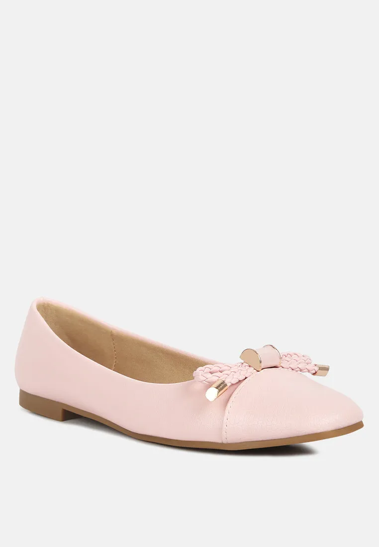 moi metallic embellished flat ballerinas