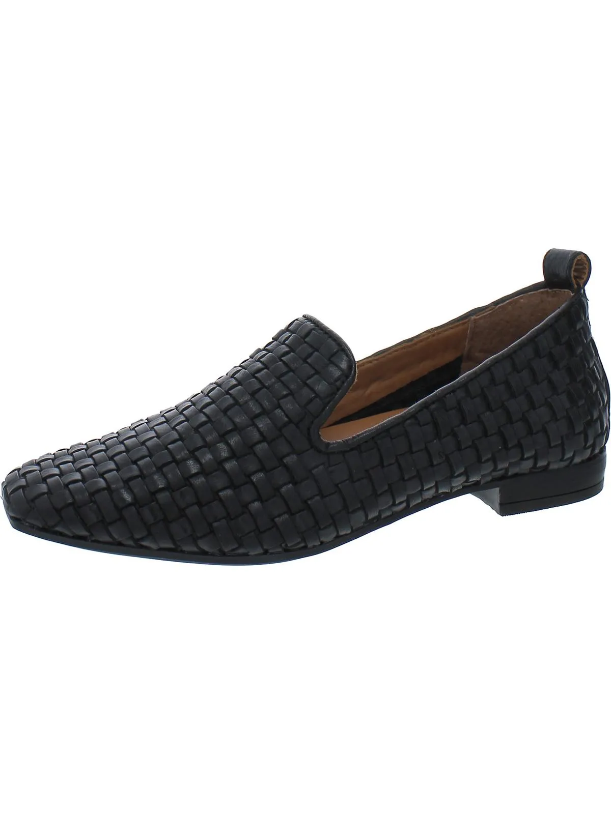 Morgan Womens Leather Woven Loafers