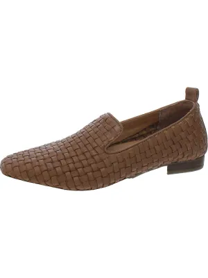 Morgan Womens Leather Woven Loafers