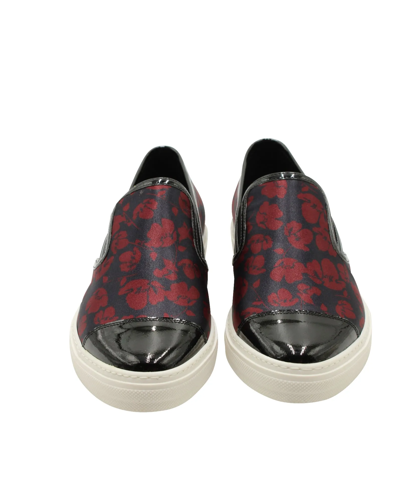 Mother of Pearl Floral Sneakers in Multicolor Satin