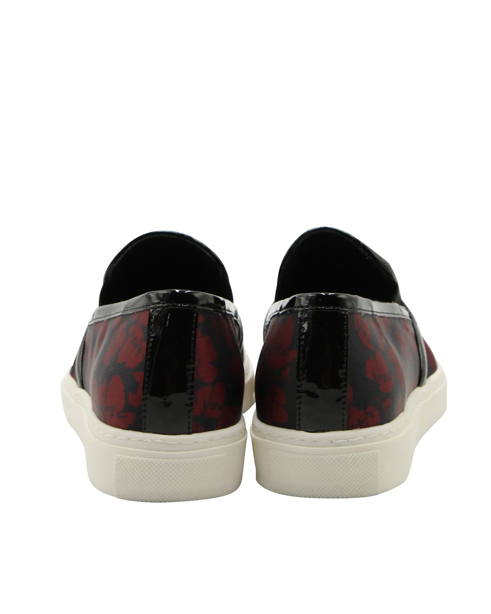 Mother of Pearl Floral Sneakers in Multicolor Satin