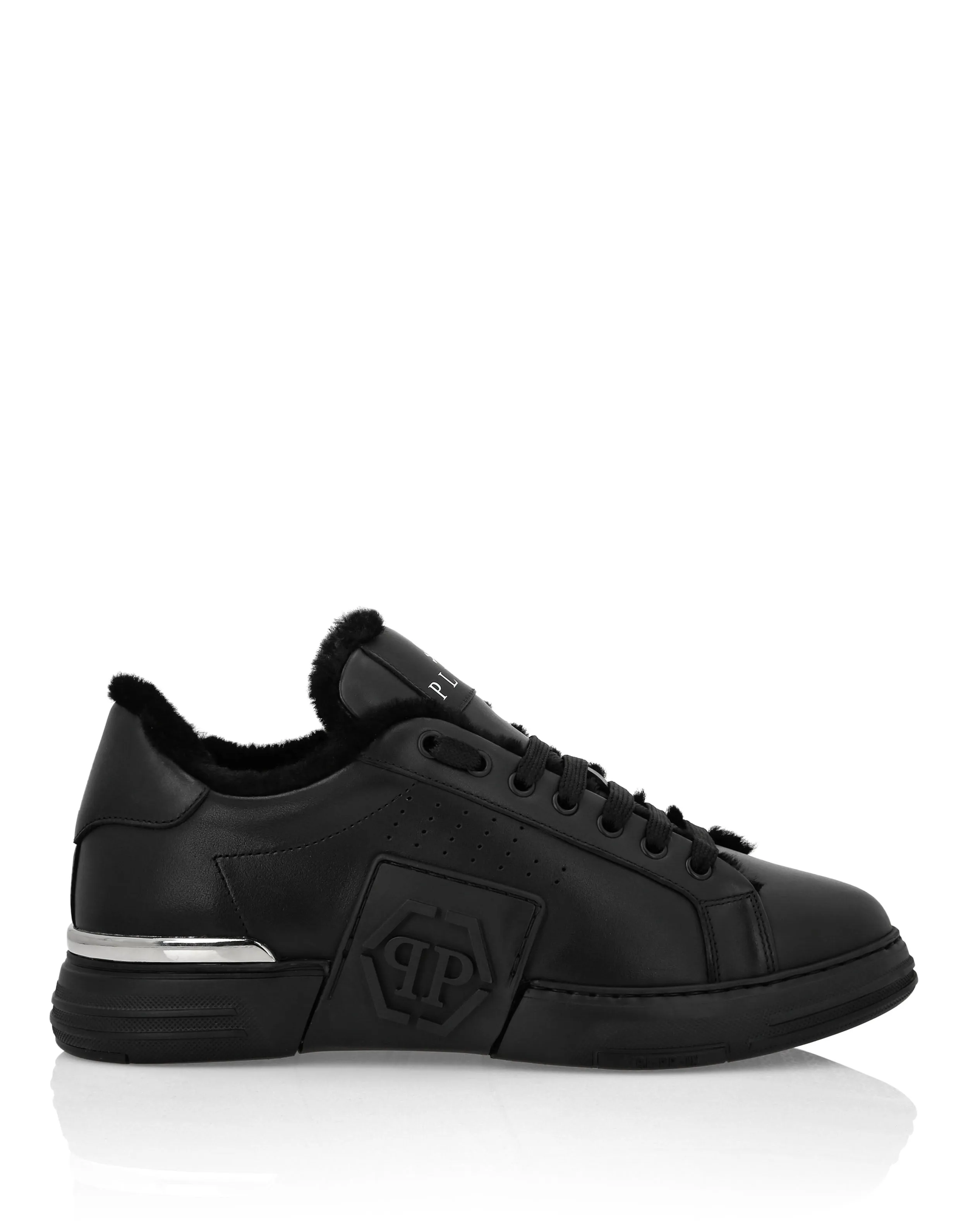 Nappa Leather Lo-Top Sneakers With Fur Hexagon