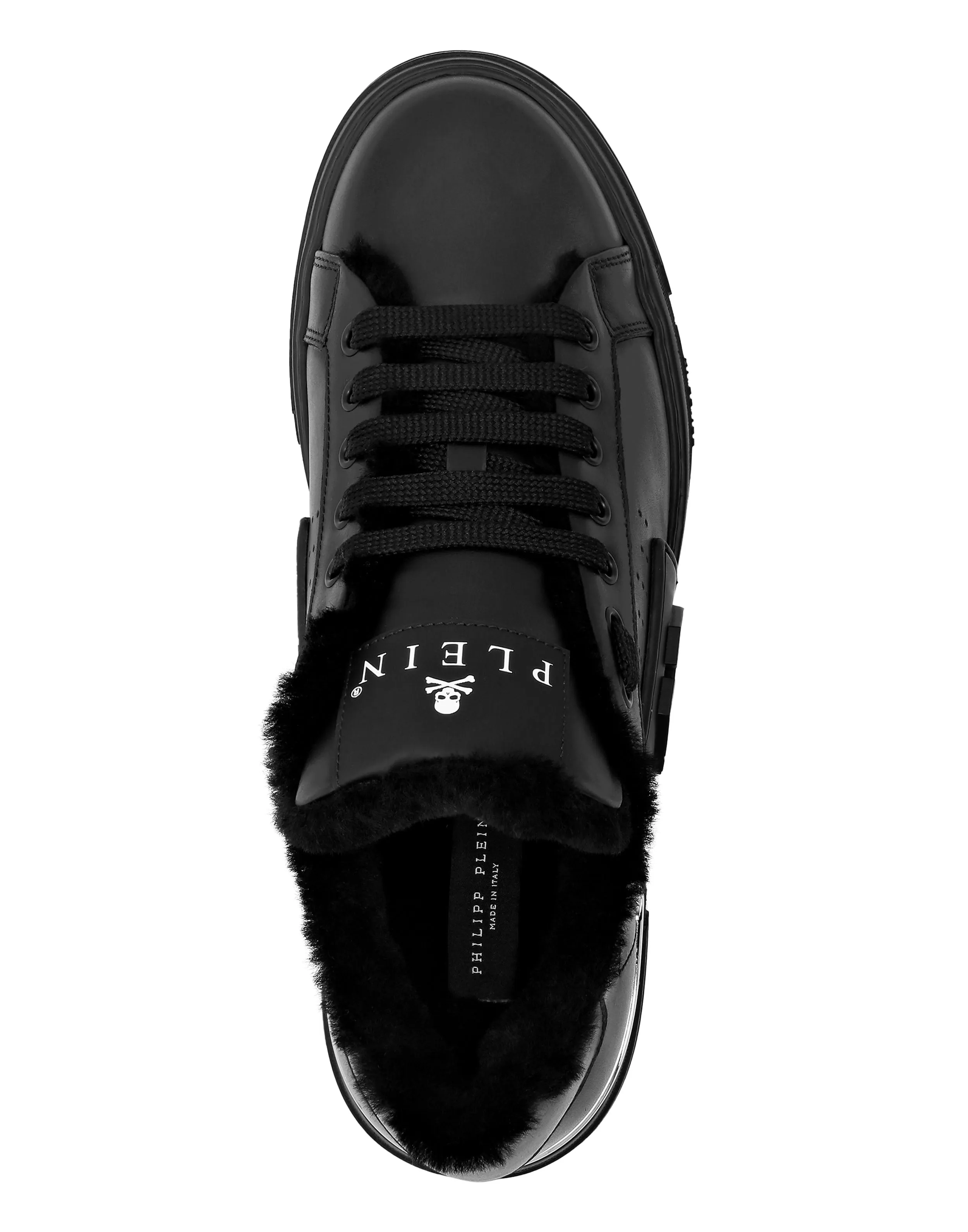 Nappa Leather Lo-Top Sneakers With Fur Hexagon