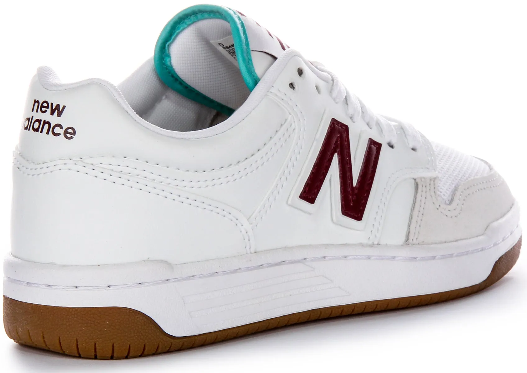 New Balance BB 480 LFT In White Burgundy Shoes New Balance