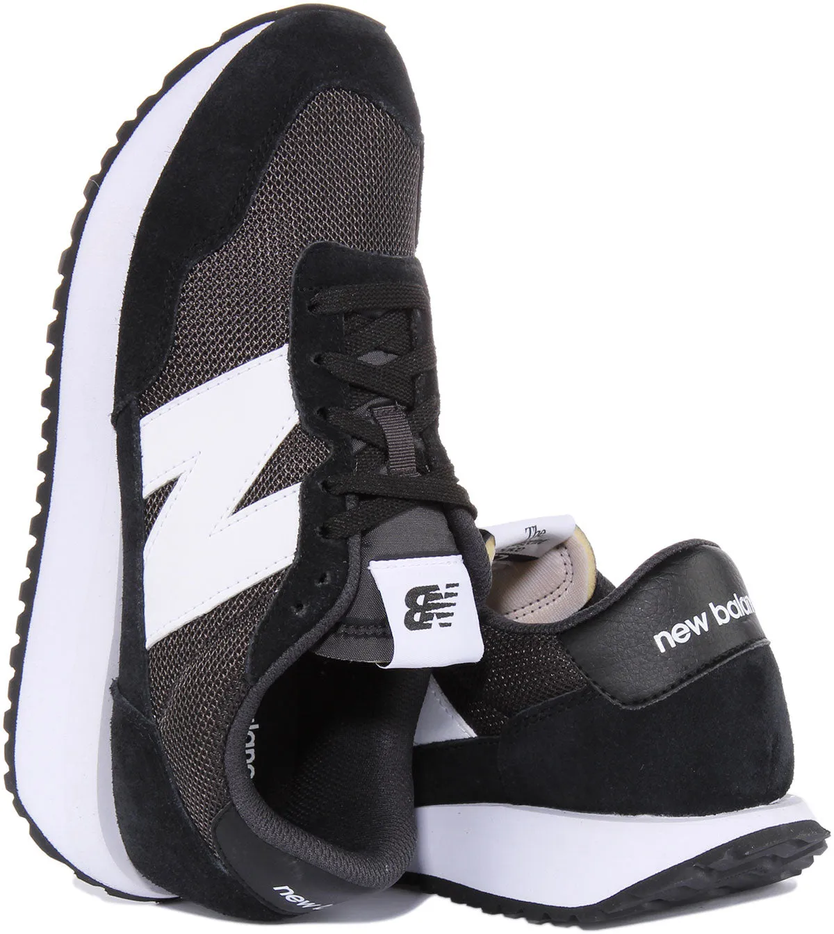 New Balance Ms237 In Black White Shoes New Balance