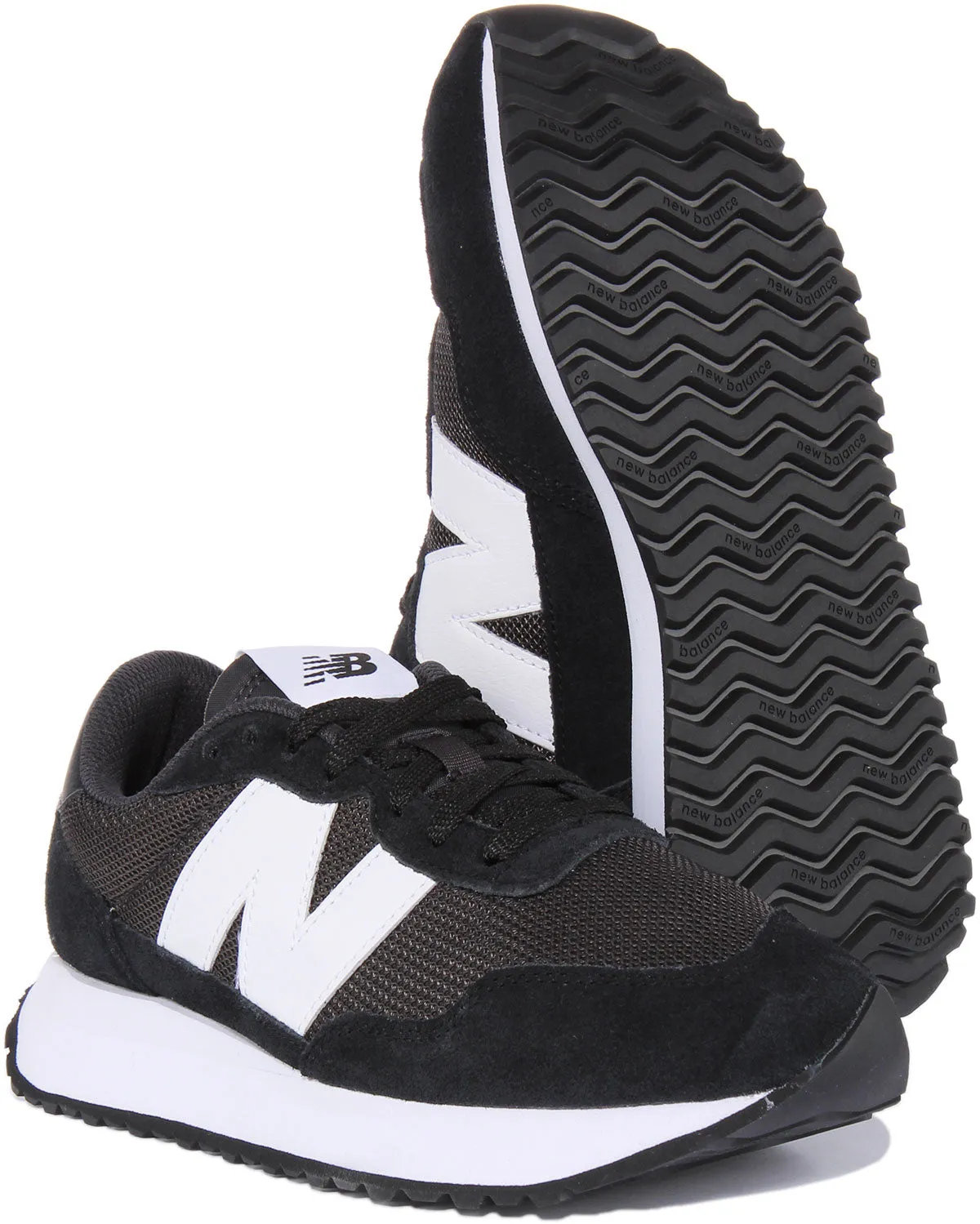New Balance Ms237 In Black White Shoes New Balance