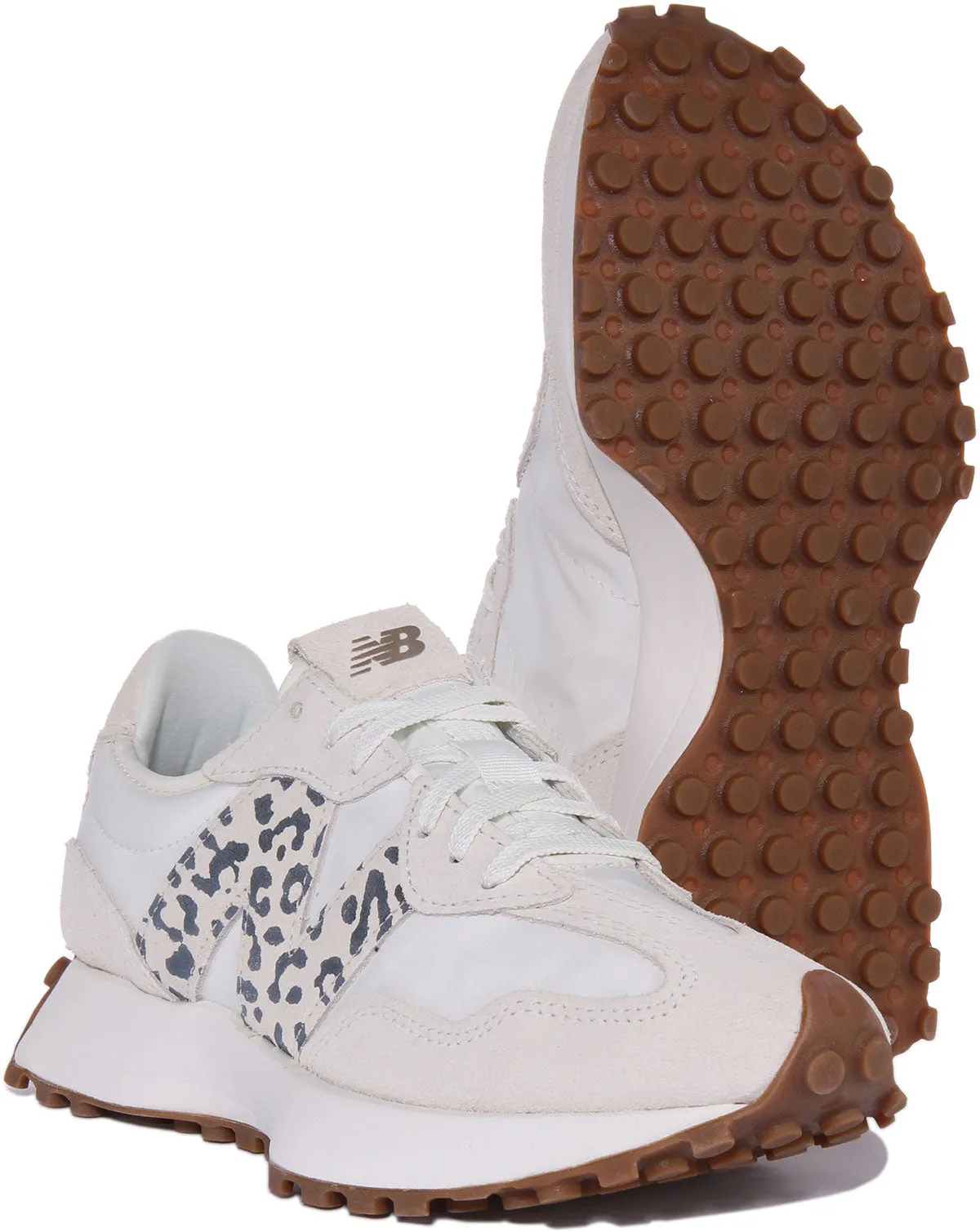 New Balance WS 327 PJ In White Leopard For Women Shoes New Balance