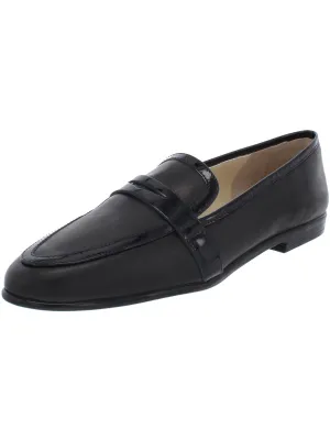 Oreste Womens Patent Trim Slip On Penny Loafers