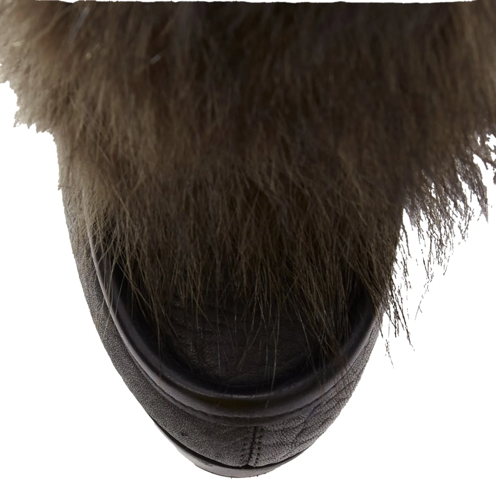 Pierre Hardy grained leather fur trio buckle platform boot